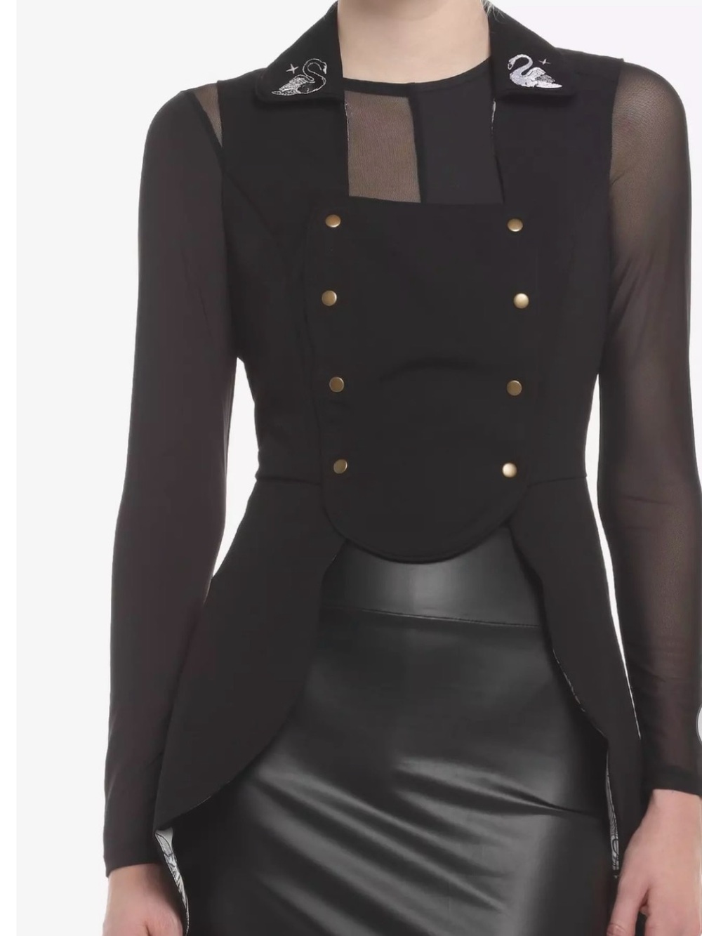 Hot Topic The School For Good And Evil Swan Girls Waistcoat Vest